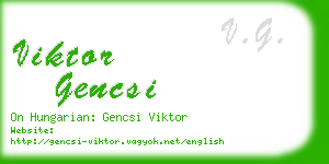 viktor gencsi business card